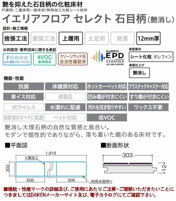 DAIKEN YN84-XX お取り寄せ 捨貼用 フロア ダイケン イエリアフロア