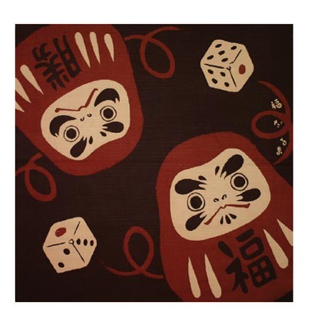 開運亭 縁起 大判 風呂敷 90×90cm＜ふろしき 大風呂敷 二四巾 綿 エコ