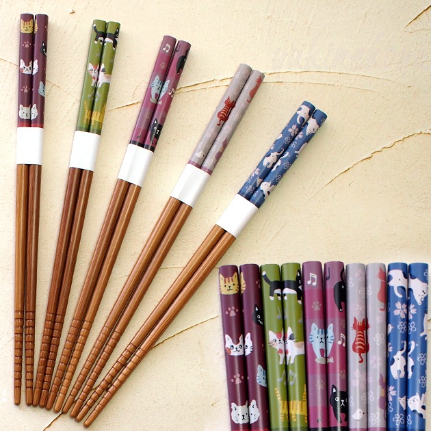 猫猫のお箸 開運にゃんこ竹箸 金運 健康運 仕事・勉強運 縁結び 厄除け