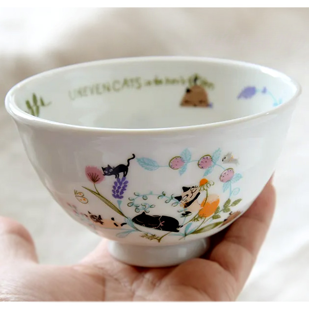 猫 お茶碗 小どんぶり FLOWER フラワー シンジカトウ アニーブン