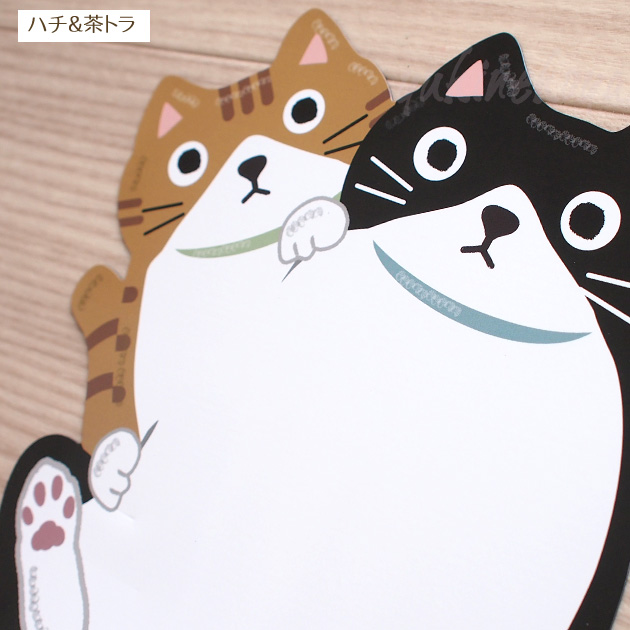 猫 なかよしねこ マグネットメモ ペン付き 猫型 メッセージボード