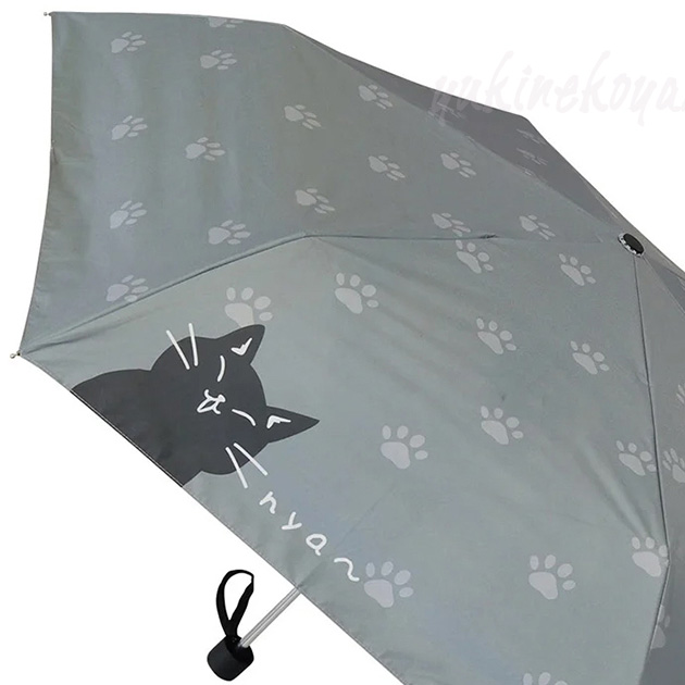 日傘　ハンドメイド　猫　ネコ 猫柄 晴雨兼用折りたたみ日傘 UVカット99.9％ 遮光率100％ 傘