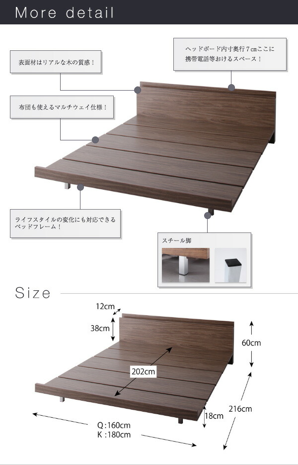 【新品 未使用 日本製】 モダンデザインローベッド プレミアムボンネルコイルマットレス付き ナローステージ ダブル フレーム幅160 組立設置付 【YWU1643445135】(60093円)