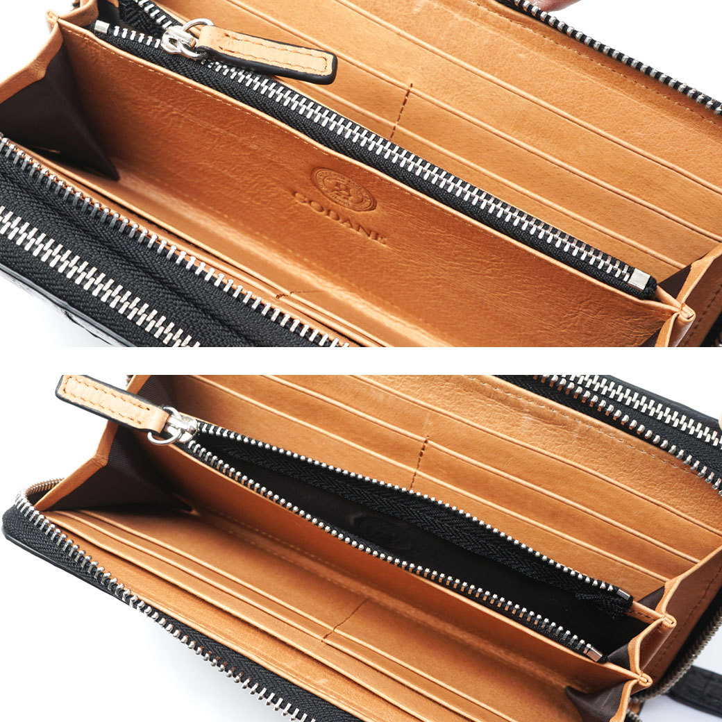 ラウンドファスナー 長財布 メンズ 本革 GODANE ゴダン カイマン ワニ