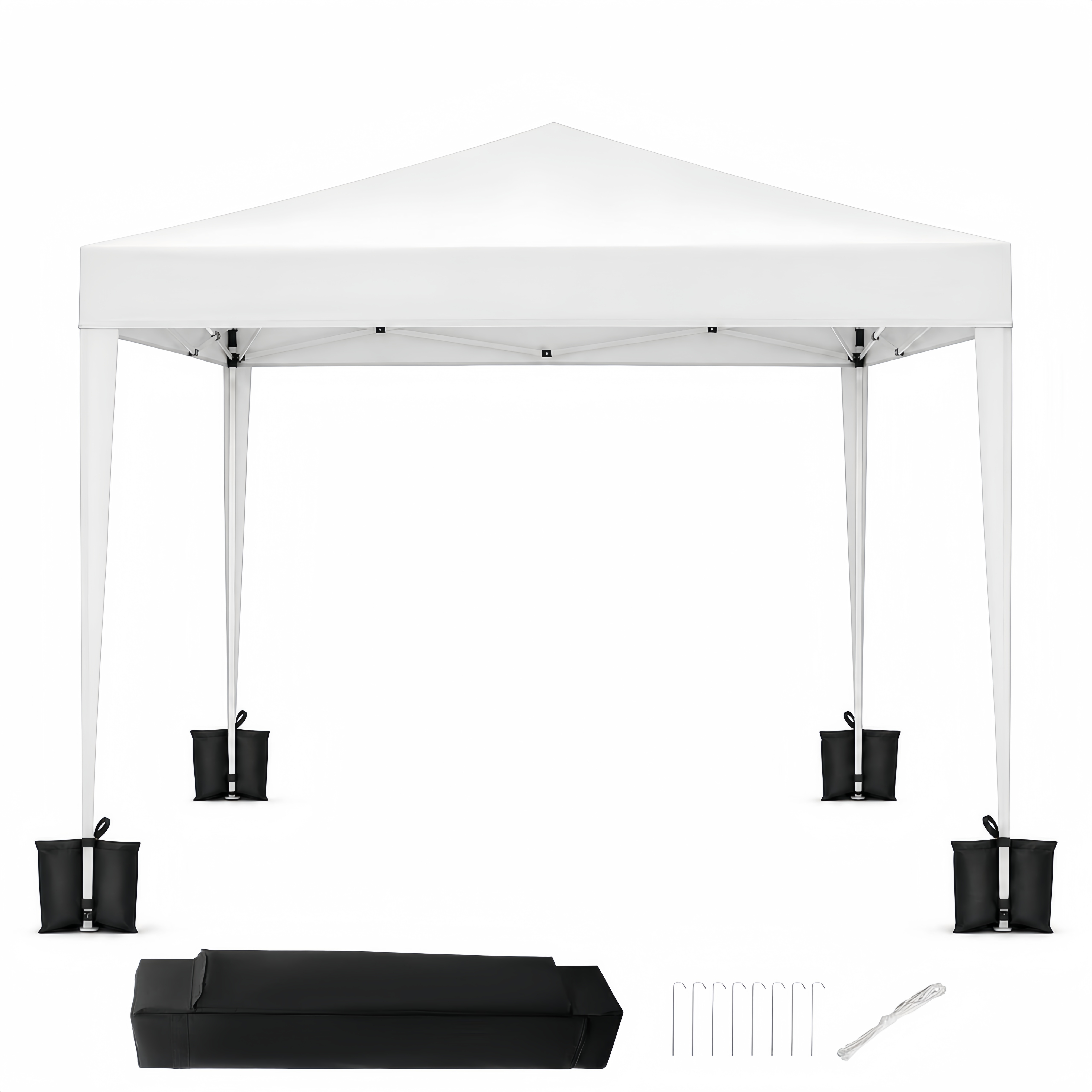 ワンタッチタープテント 3×3m キャノピーポール 3段階高さ調節 UV