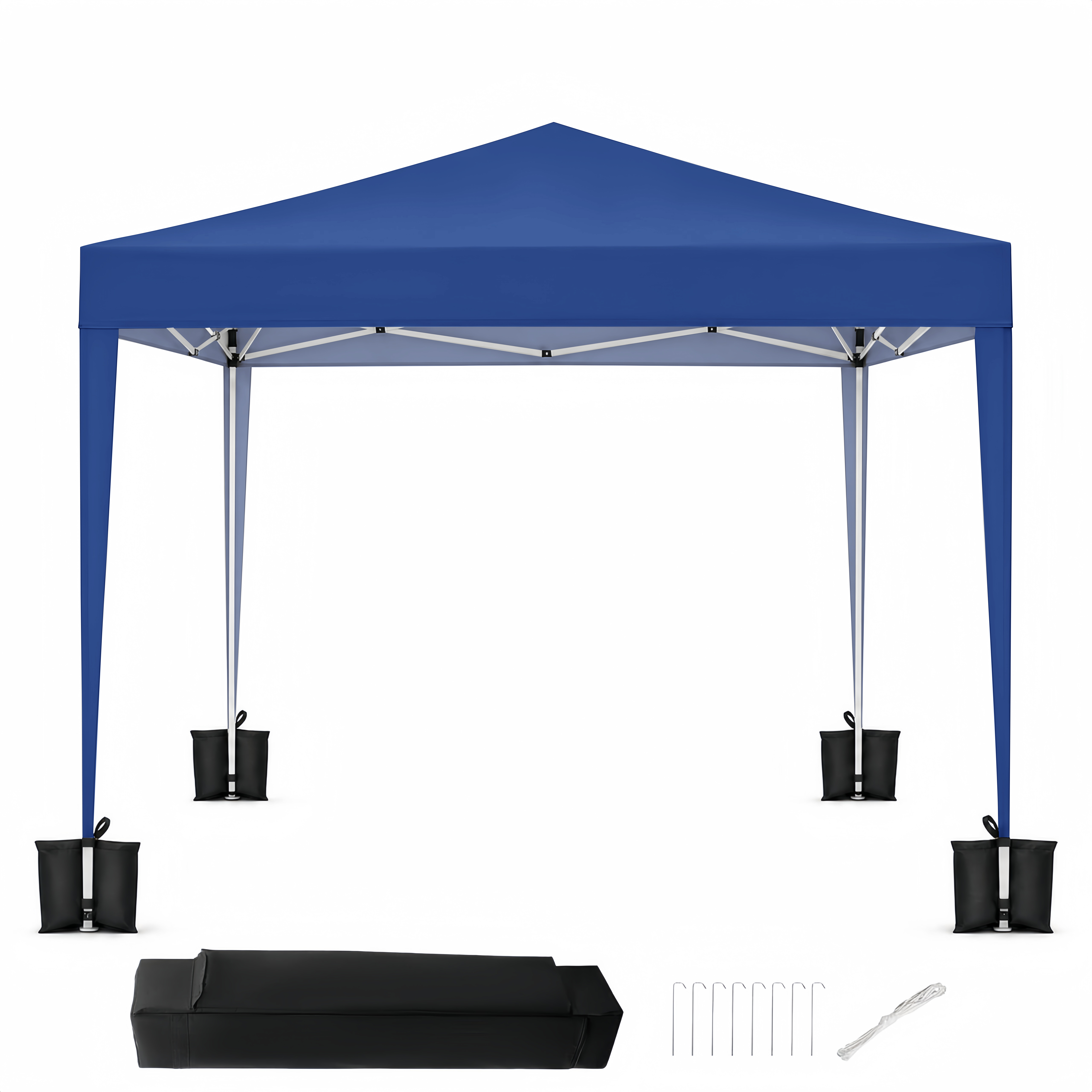 ワンタッチタープテント 3×3m キャノピーポール 3段階高さ調節 UV