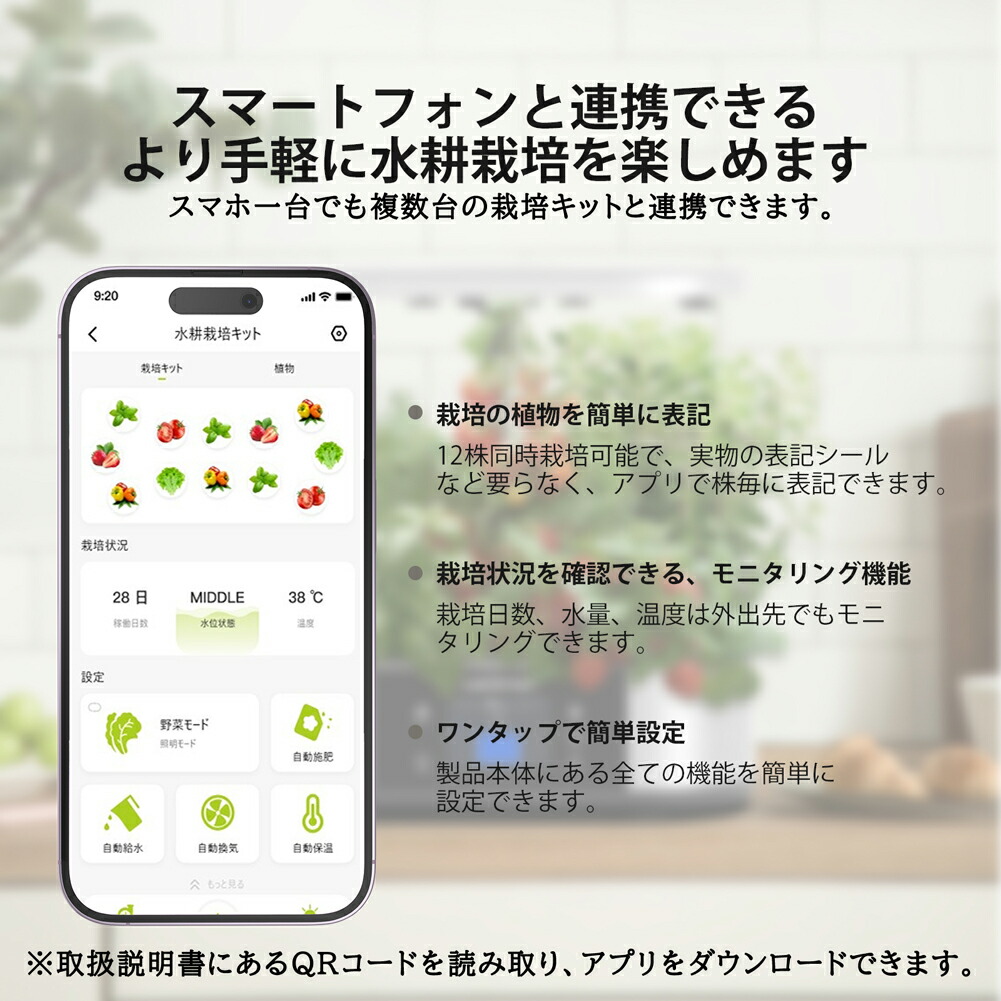 水耕栽培キット スポンジ 光合成 日光の代わり LED 野菜モード 花 果物モード 肥料 栽培 容器