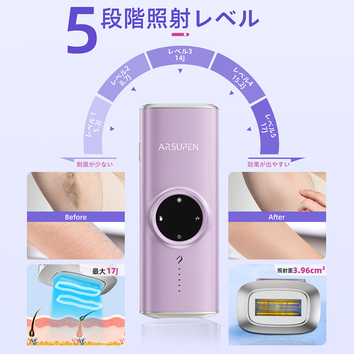 在庫限りSALE 脱毛器 女性 メンズ vio対応 IPL 氷点冷感機能 光脱毛器 