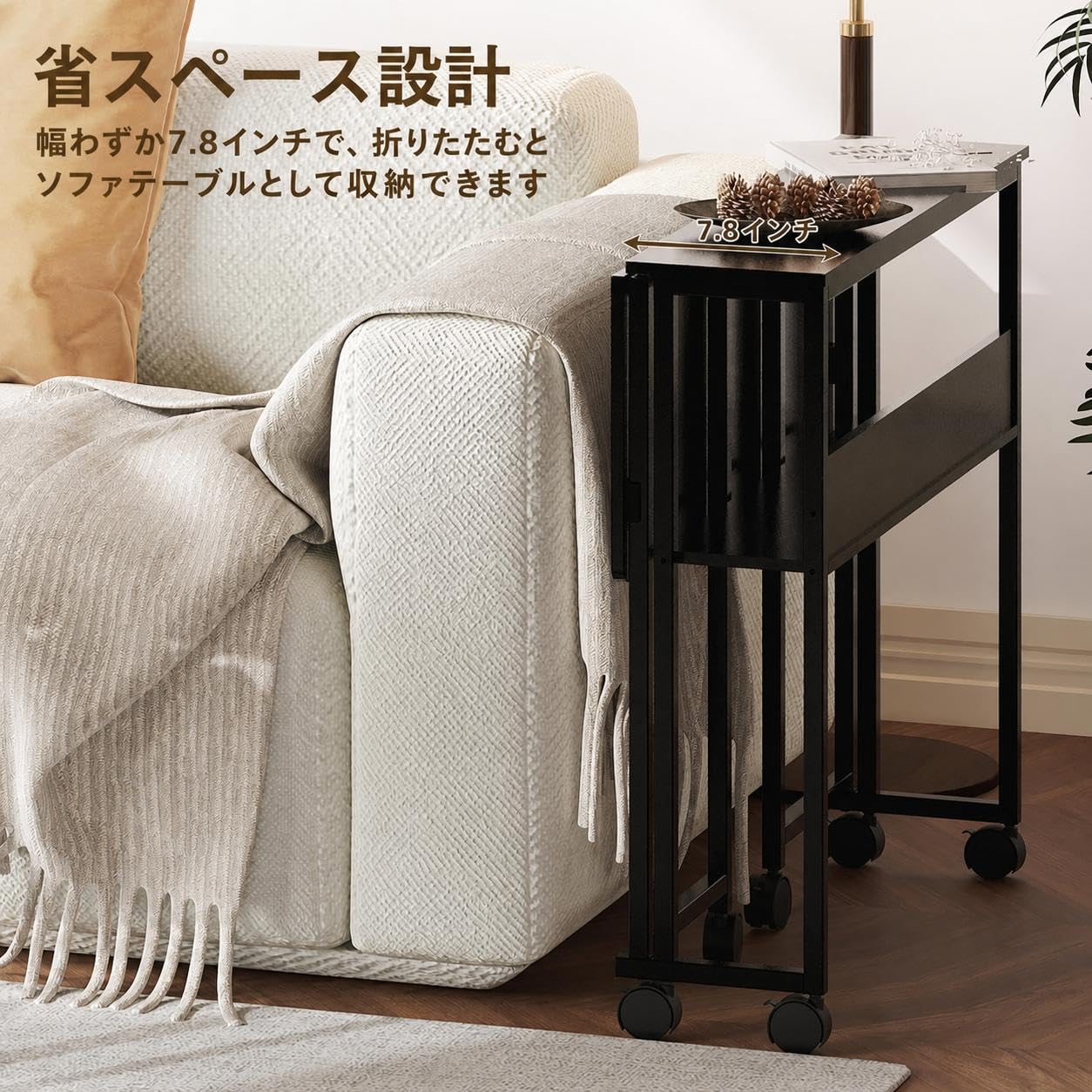 折りたたみデスク パソコンデスク 幅80×奥行50×高さ75cm 省スペース