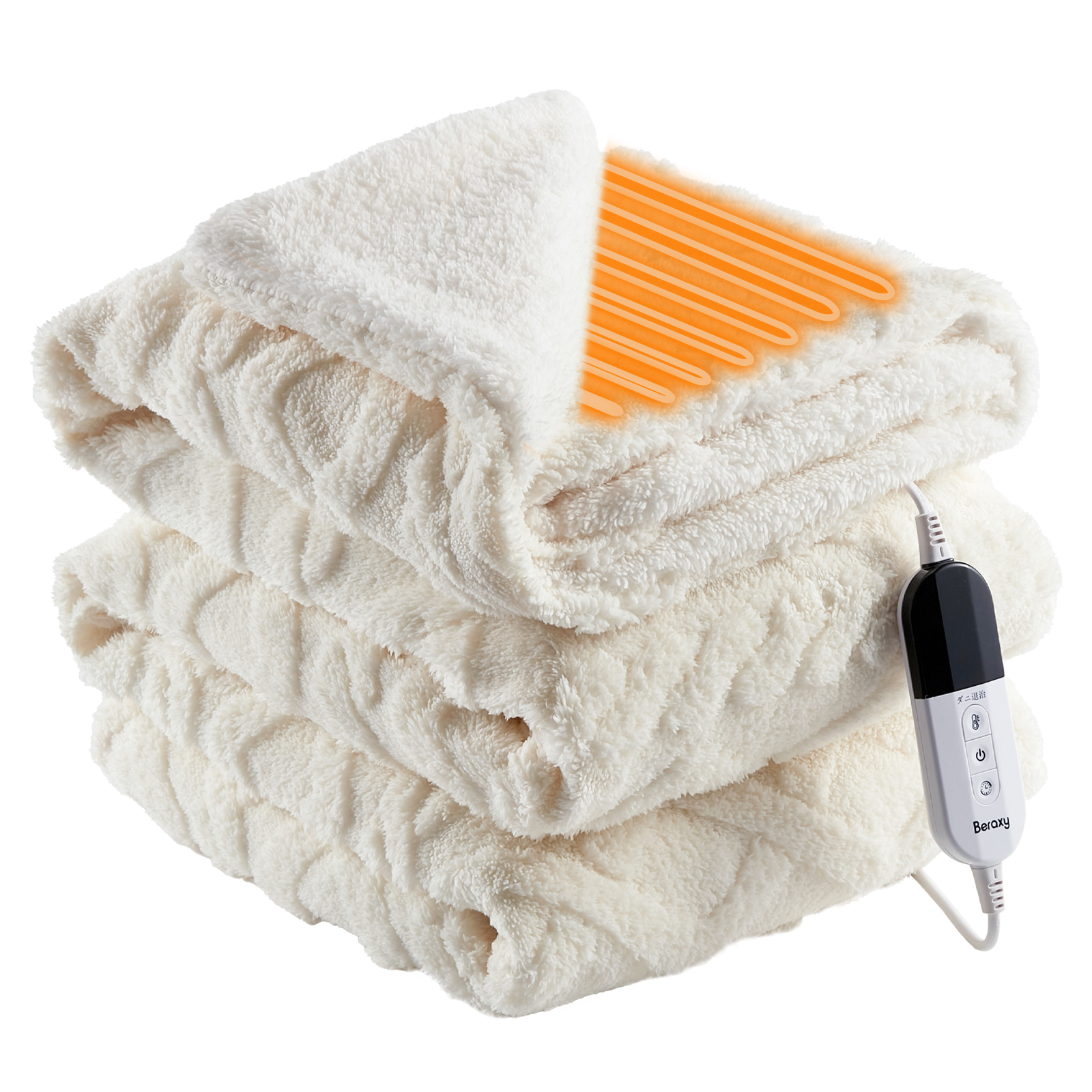 PSE認証済 電気毛布 掛け敷き 敷き毛布 ミルクシルク素材 188*130cm