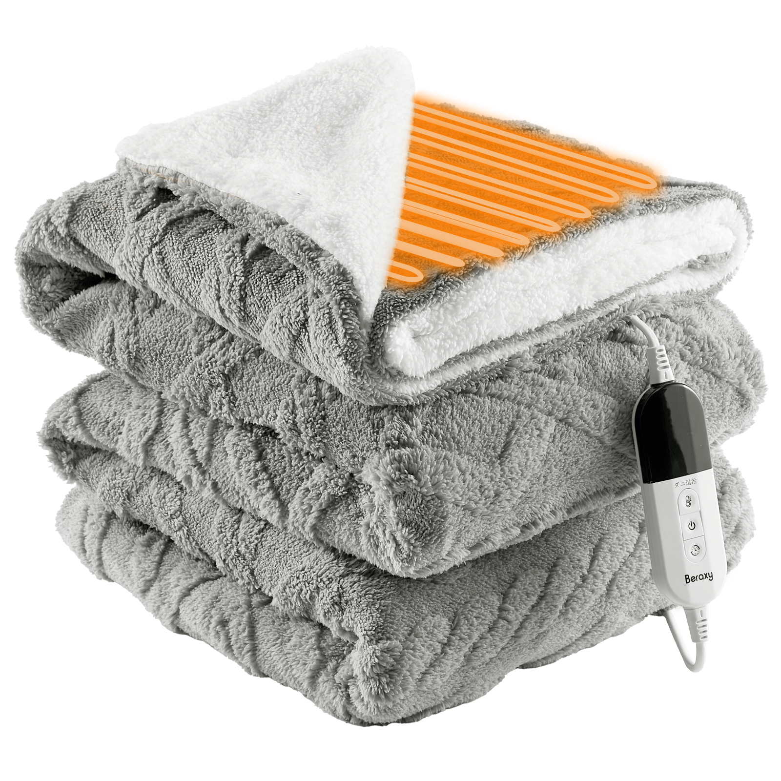 PSE認証済 電気毛布 掛け敷き 敷き毛布 ミルクシルク素材 188*130cm