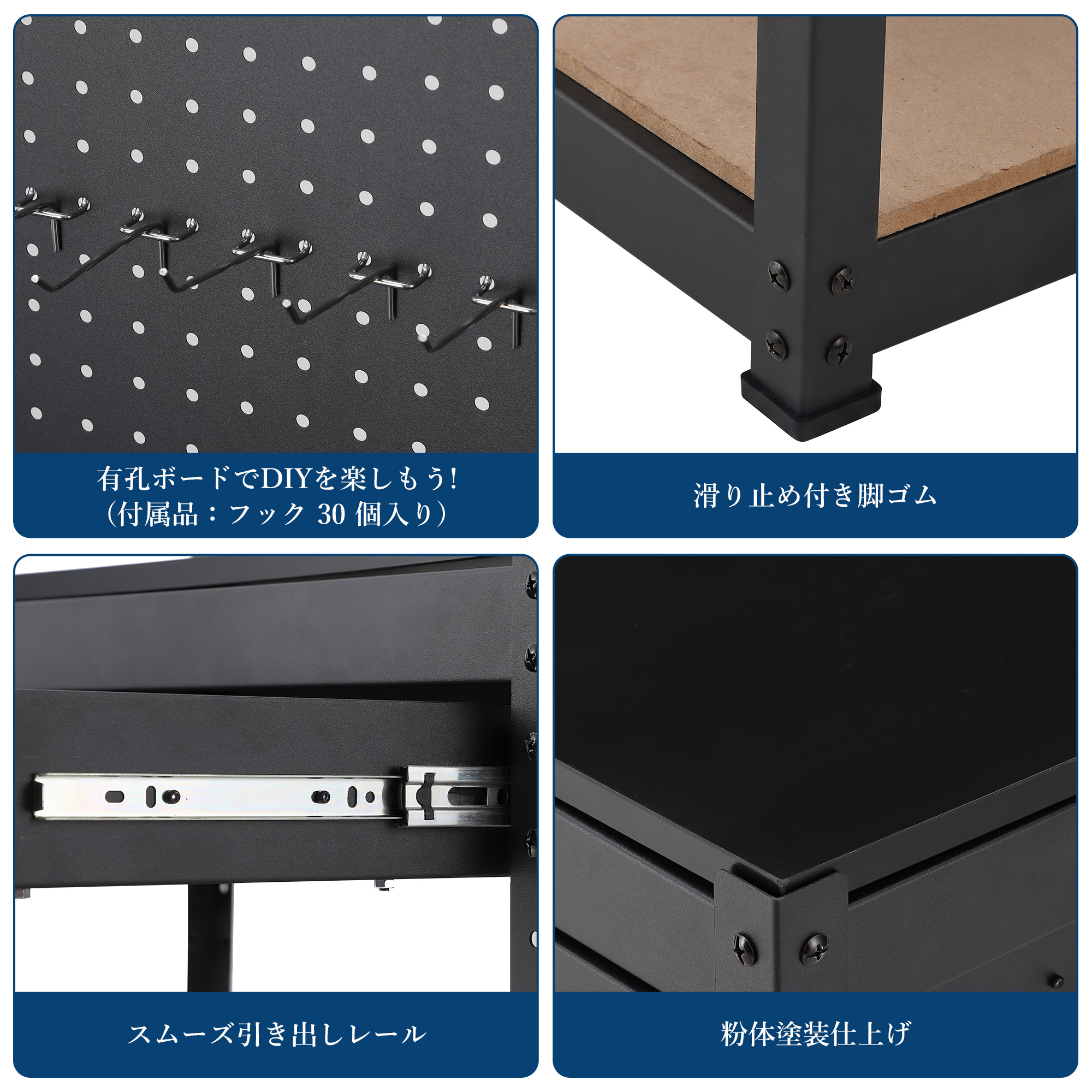 送料無料 ワークテーブル 作業台 ワークベンチ...の詳細画像4