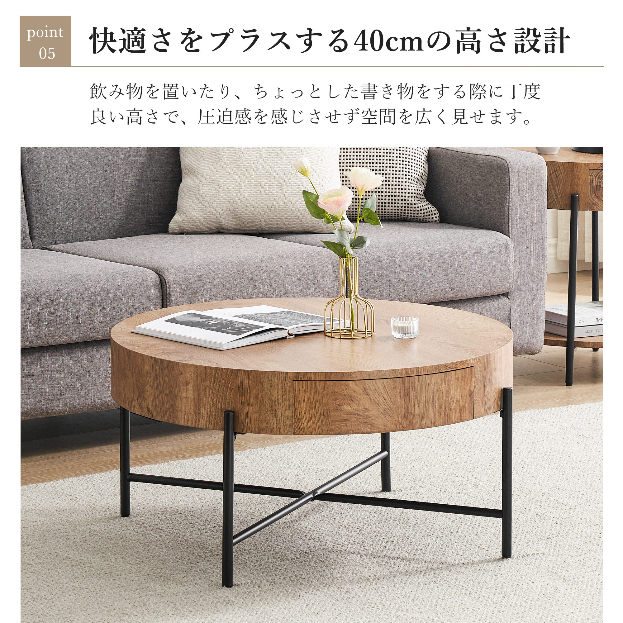 【む 様 オーダー品】ローテーブル パーソナルテーブル引き出し付き MODERN DECO ローテーブル テーブル 引き出し 木製 角型 長方形