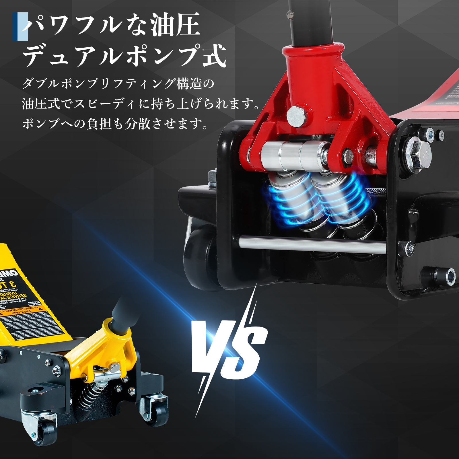 ジャッキ ガレージジャッキ 3t 低床 フロア...の詳細画像3