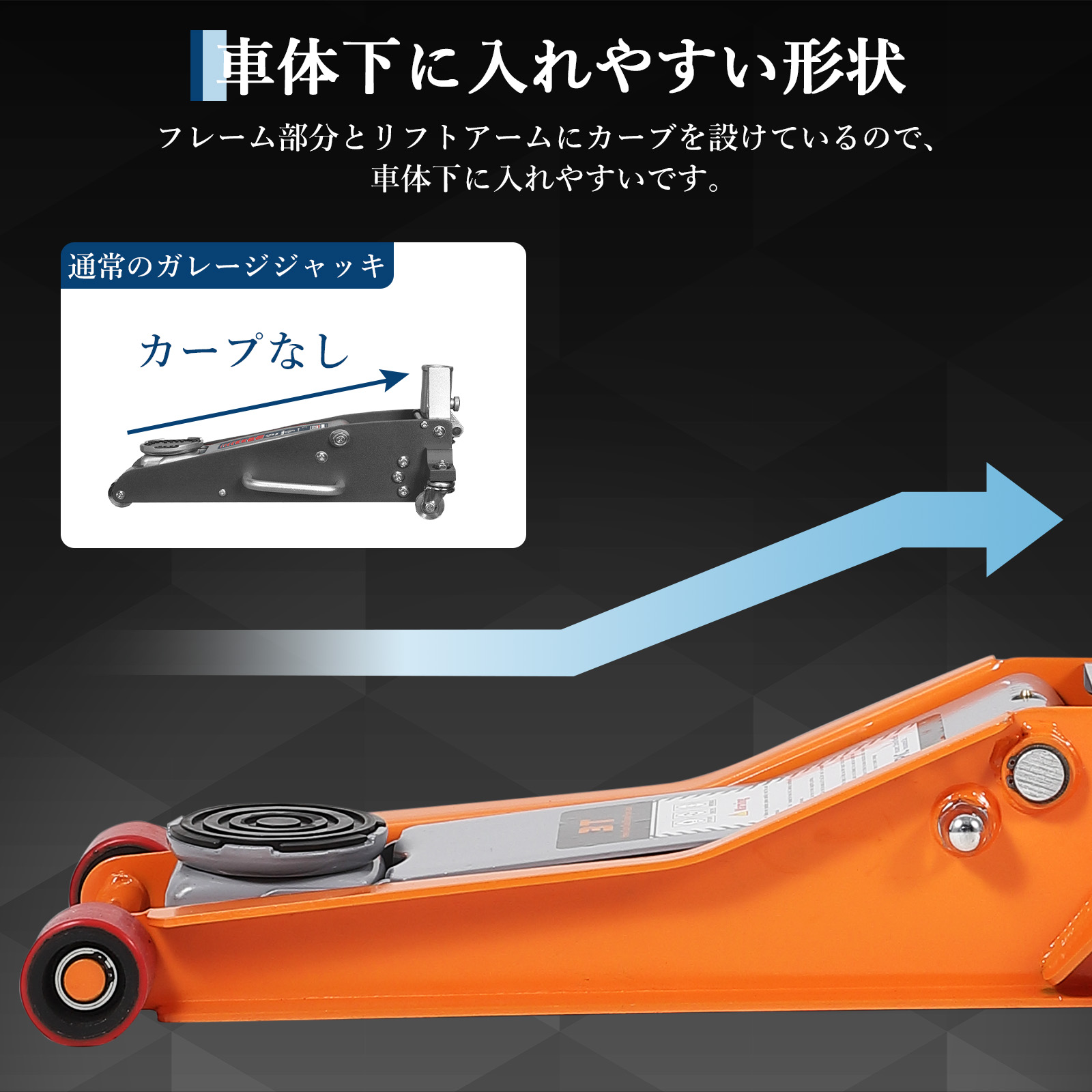 新登場お試し価格 ジャッキ ガレージジャッキ 3t 低床 フロアジャッキ
