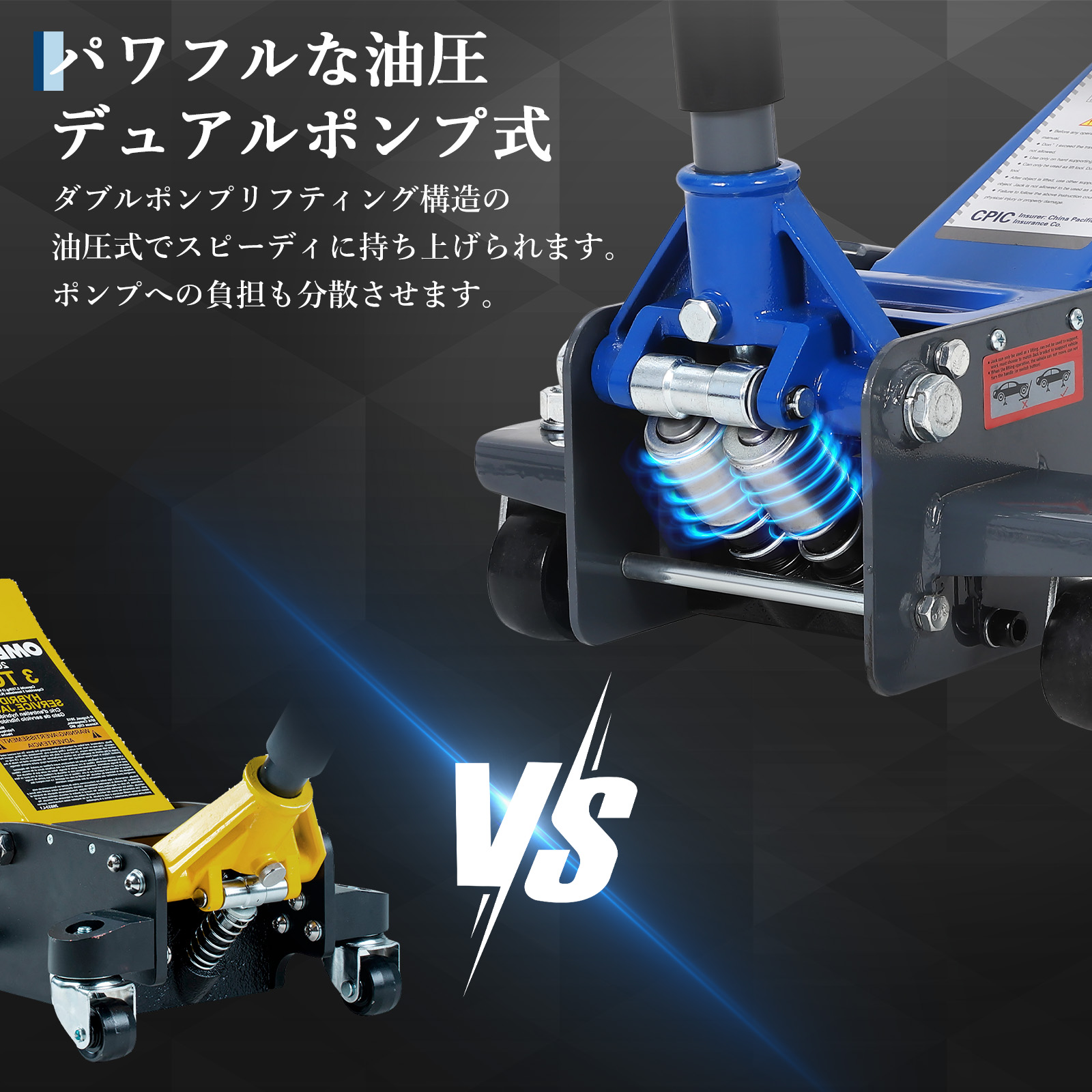 新登場お試し価格 ジャッキ ガレージジャッキ 3t フロアジャッキ 油圧