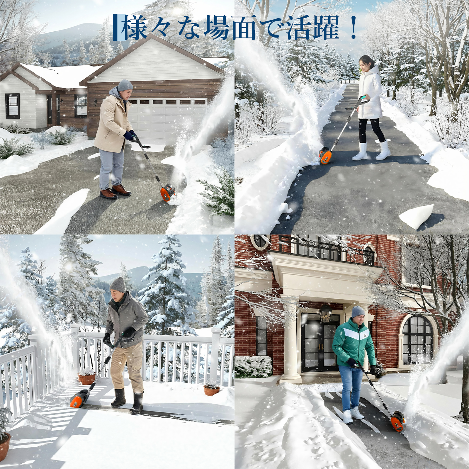 限定クーポン 除雪機 充電式 電動除雪機 家庭用 小型 コードレス 除雪