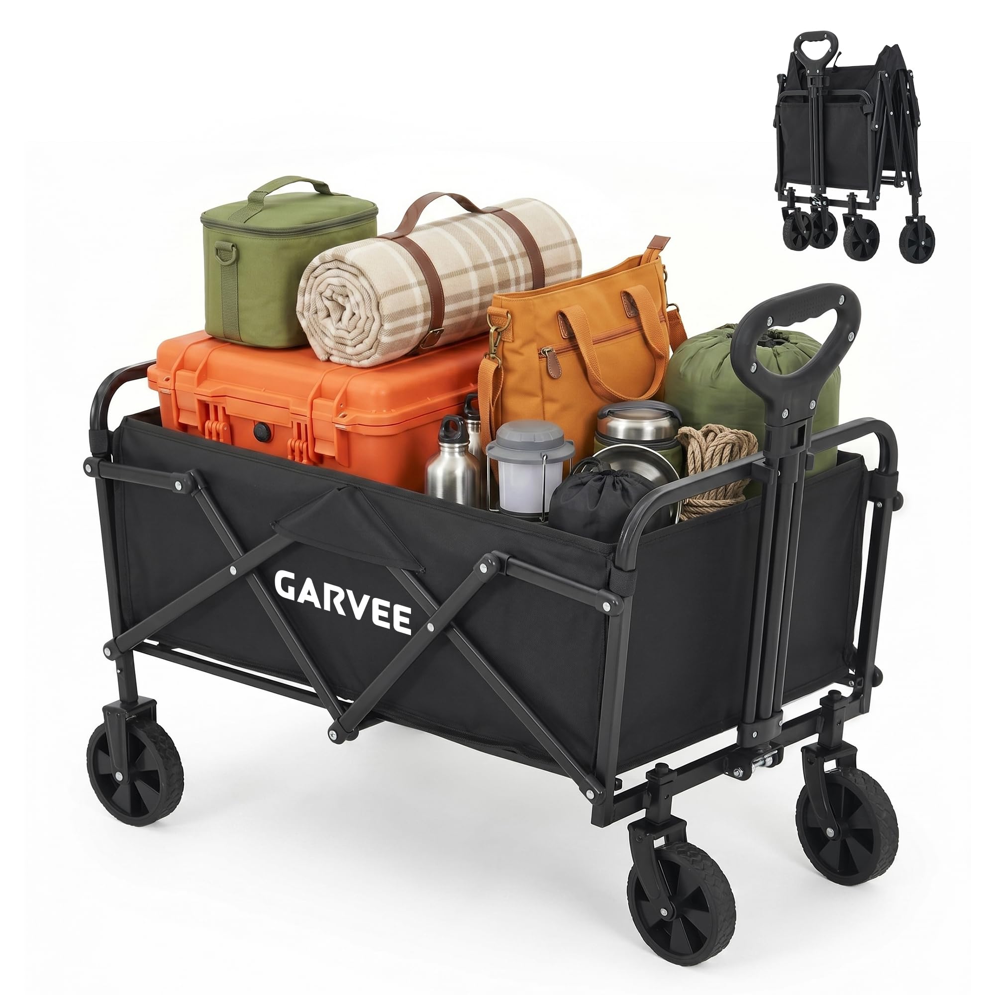 SPORT CRAFTERS 折りたたみ固定ローラー 収納バッグ付き キャリーワゴン 超コンパクト自立収納 80kg高耐荷重 ワンタッチ展開