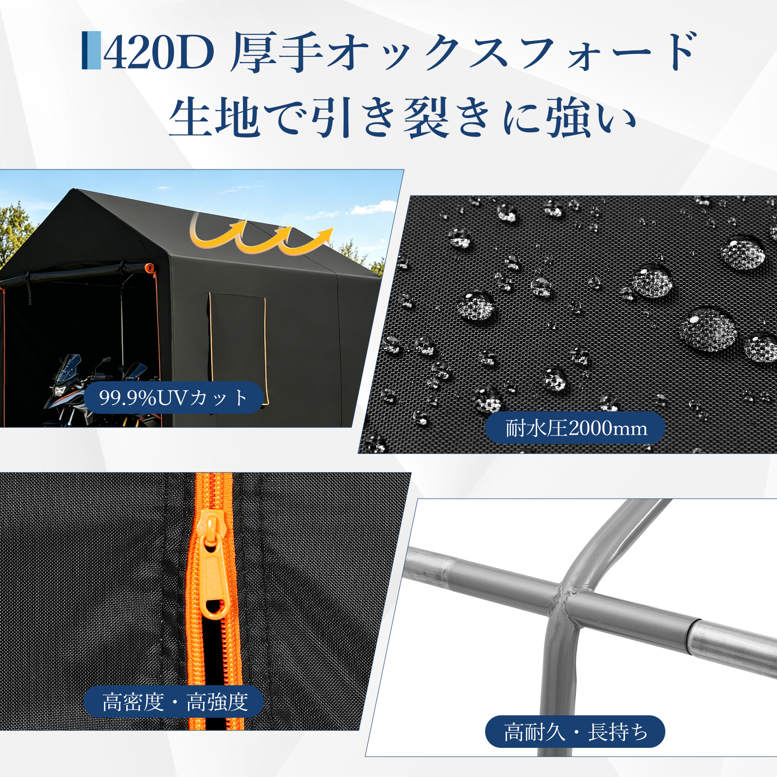 新仕様お試し価格 バイクガレージ サイクルハウ...の詳細画像2