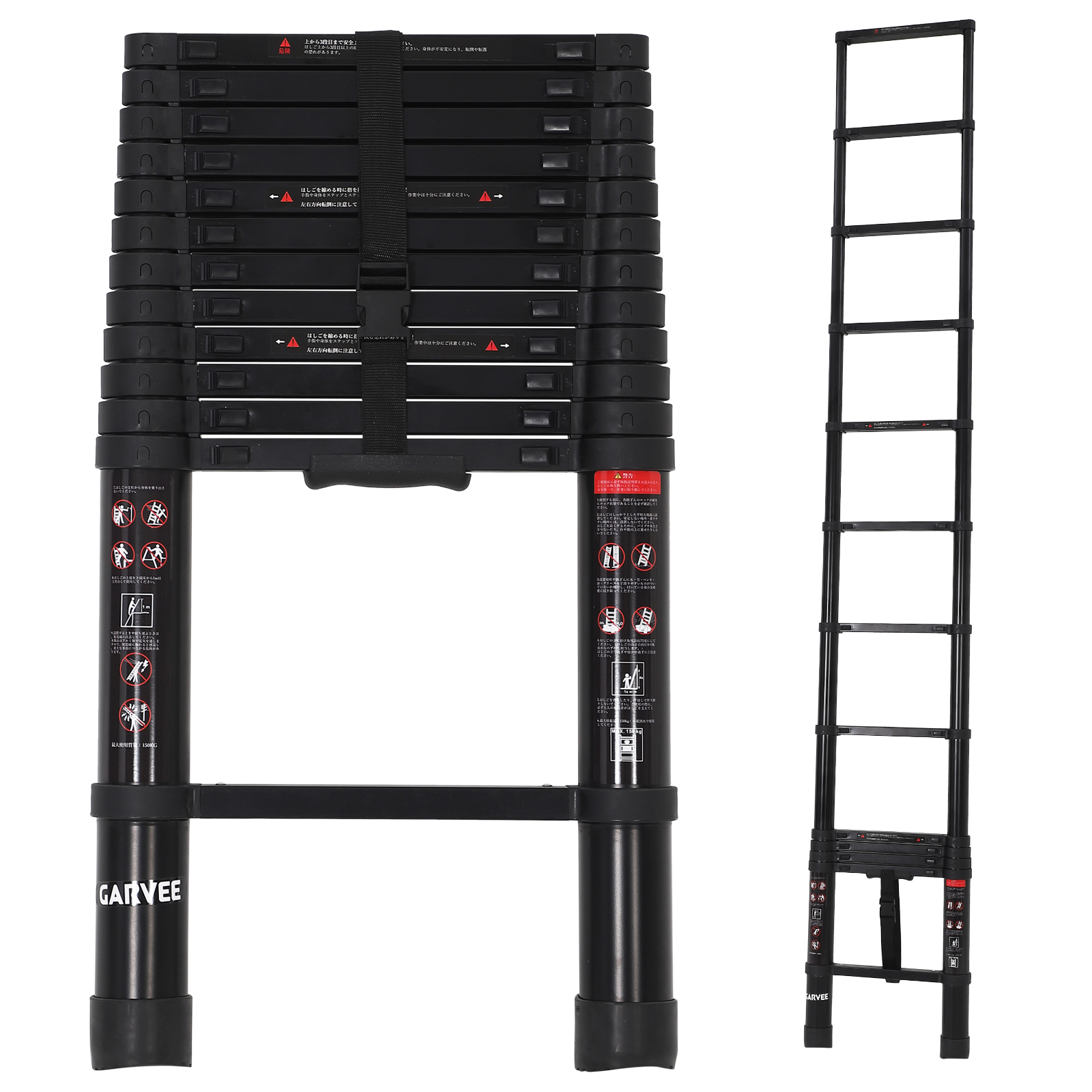 伸縮はしご はしご 2m 3m 4m 5m 6m アルミ製 梯子 耐荷重150kg
