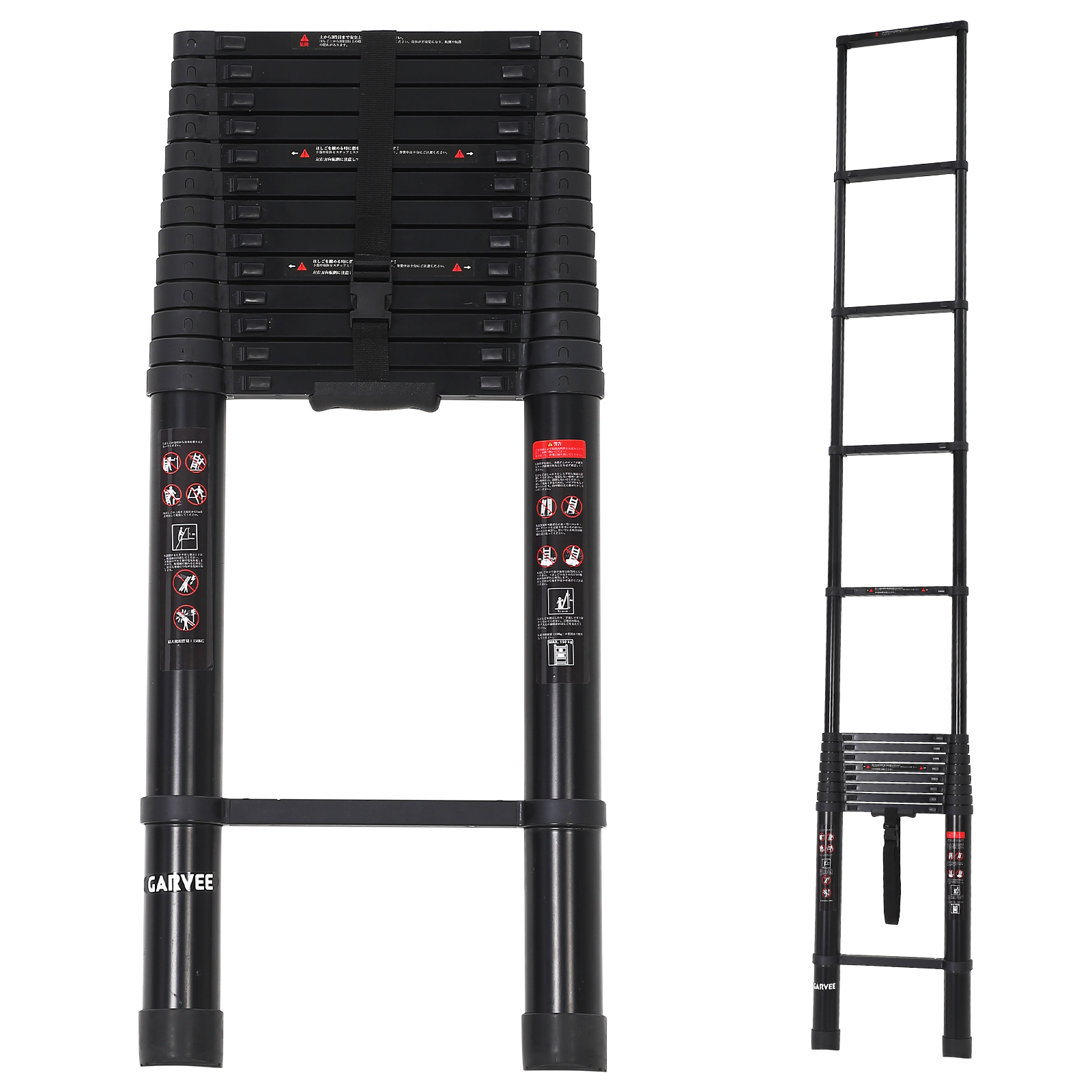 伸縮はしご はしご 2m 3m 4m 5m 6m アルミ製 梯子 耐荷重150kg