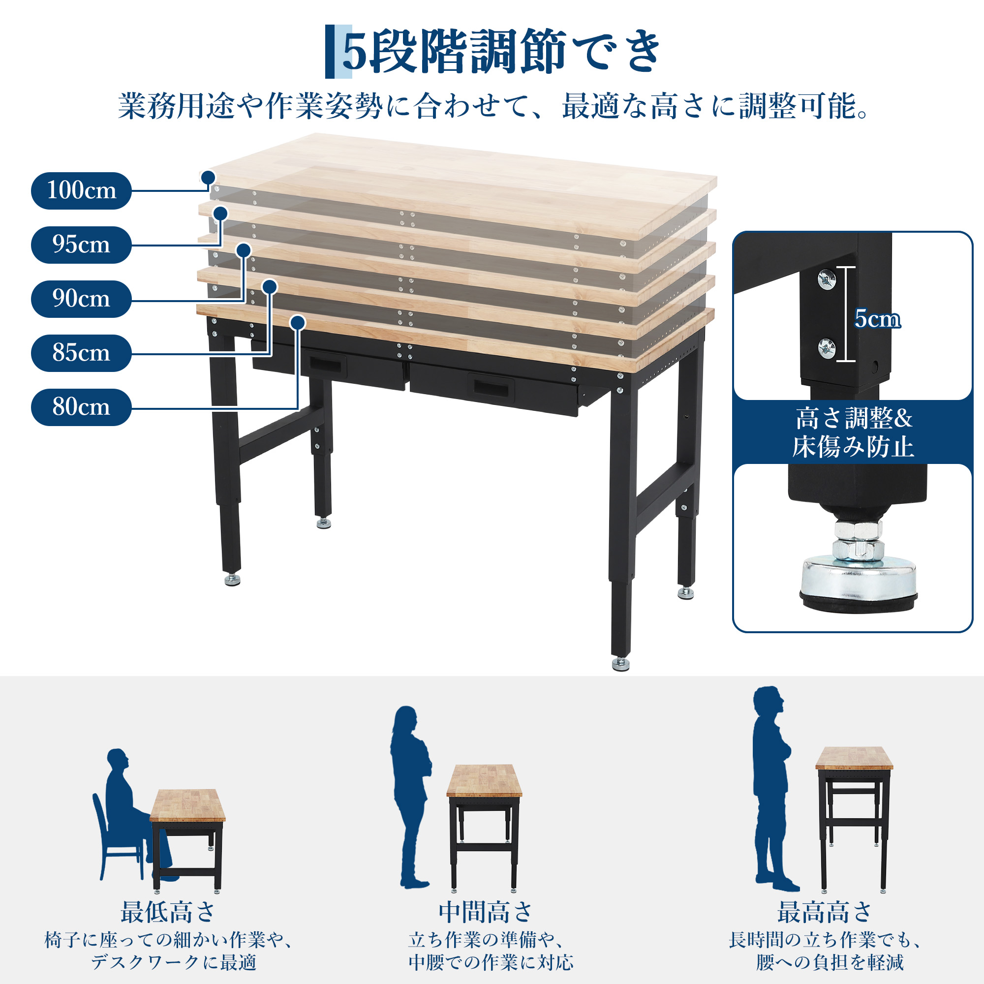 新登場価格 ワークテーブル 作業台 ワークベン...の詳細画像4