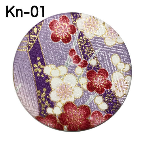 限定50個　モノノ怪の缶ミラー非売品 缶ミラー 和風 金彩 金襴 着物地 帯地 布巻き 高級 日本製