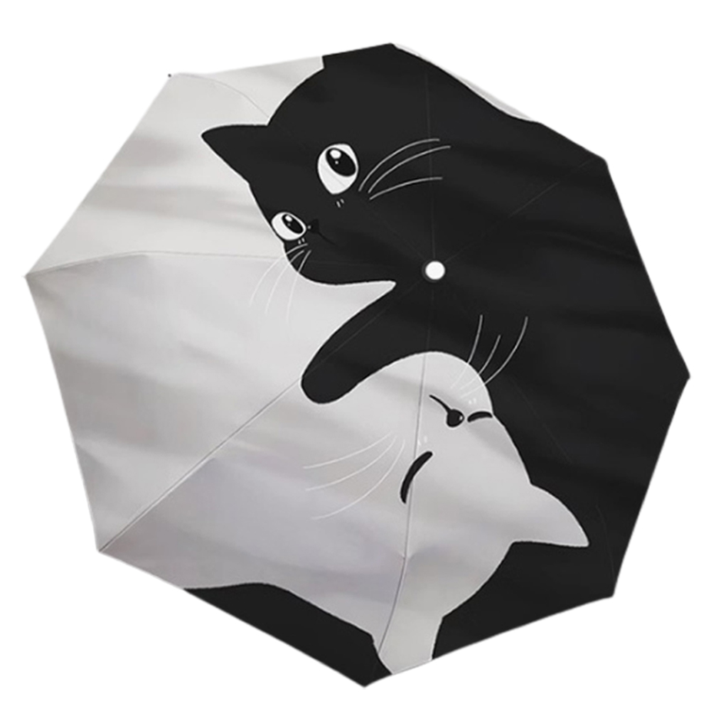 日本最大の 折りたたみ傘 軽量 8本骨 UVカット 遮光率100 晴雨兼用 ねこ柄 コレクション