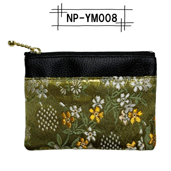 小銭入れ 京都 西陣織 生地を使った 財布 ファスナー付 アクセサリー