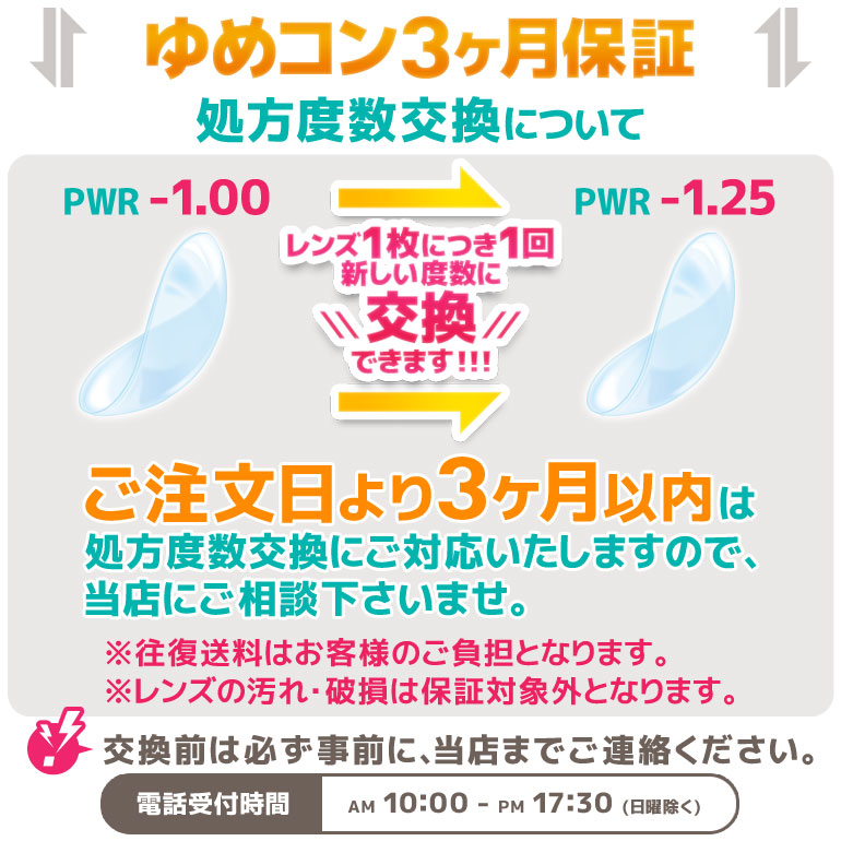 ゆめコン3ヶ月保証について