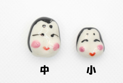 おかめ ひょっとこ 10個セット 陶器 セラミック 材料 パーツ 両面顔