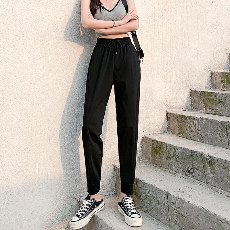 接触冷感 ジョガーパンツ レディース 夏 薄手 ひんやり 涼しい 涼感 ヨガパンツ  サルエルパンツ ロングパンツ 速乾 運動服 軽量 スポーツ | ブランド登録なし | 01