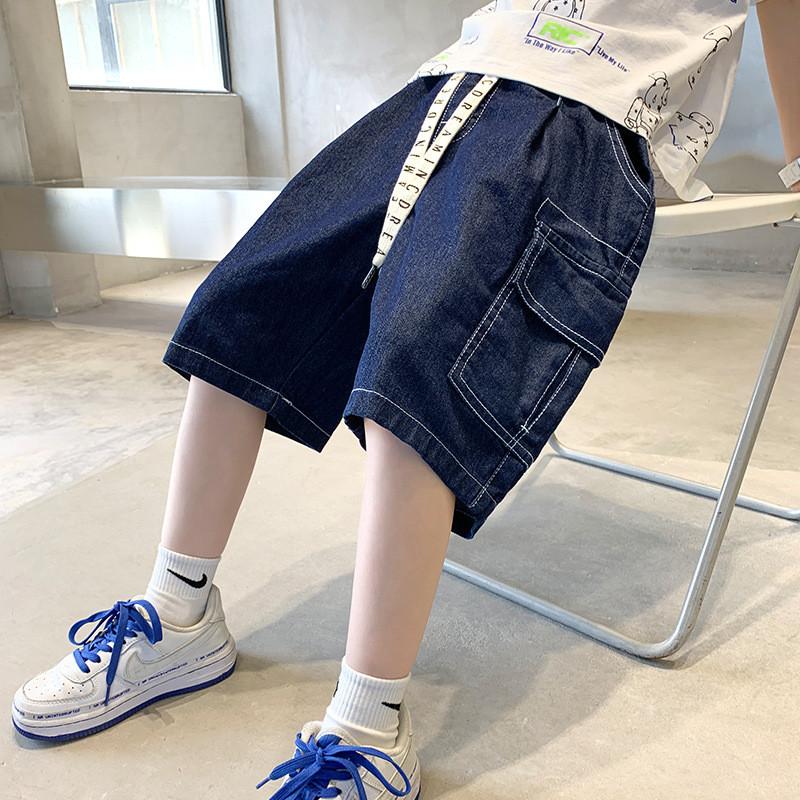 子供服 デニムパンツ カーゴパンツ ショートパンツ ハーフパンツ 男の子 ボトムス 半ズボン 夏 涼しい 小学生 中学生 ジーンズ ズボン 男児 | ブランド登録なし | 01