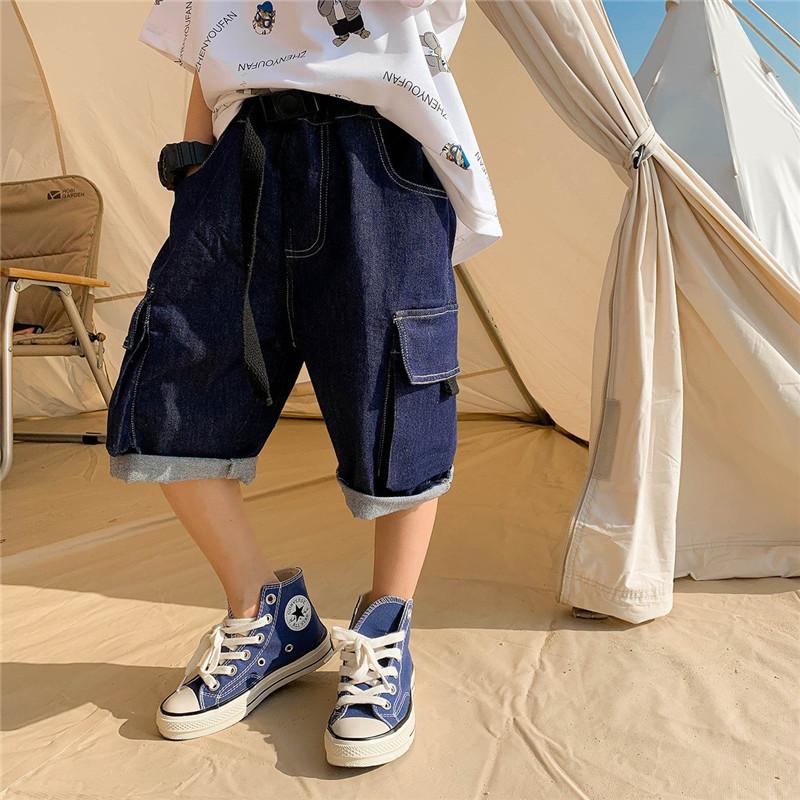 子供服 デニムパンツ カーゴパンツ ショートパンツ ハーフパンツ 男の子 ボトムス 半ズボン 夏 涼しい 小学生 中学生 ジーンズ ズボン 男児 | ブランド登録なし | 02