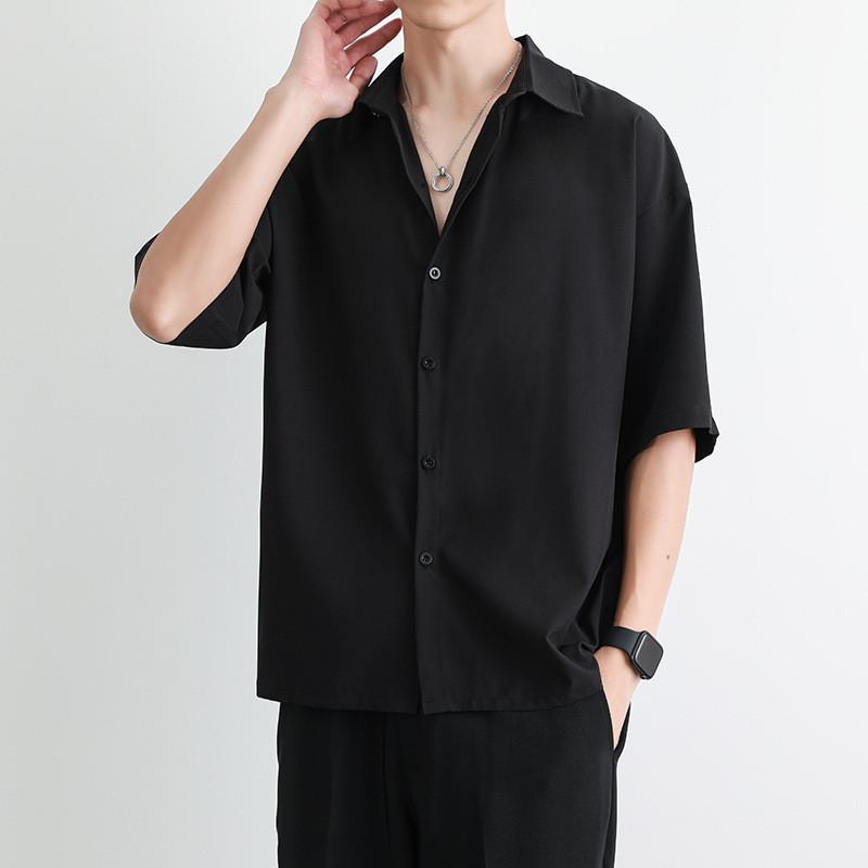 半袖シャツ メンズ シャツ カジュアルシャツ アロハシャツ ブラウス 接触冷感 開襟シャツ ボタンダウンシャツ アイスシルクシャツ 夏服 薄手 父の日 |  | 02