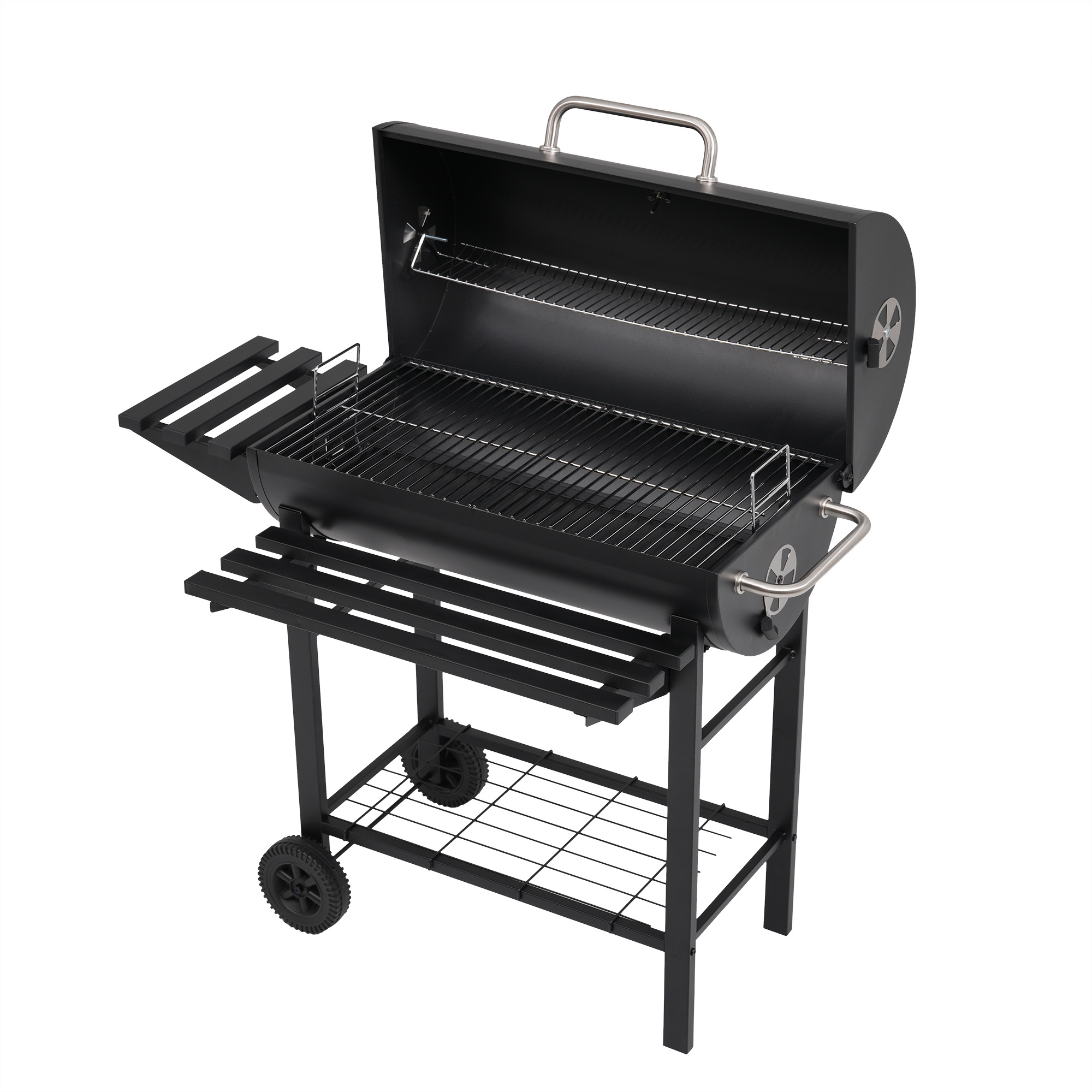 バーベキューコンロ 焼き網 温度計 多用棚板 8-12人用 燻製 BBQコンロ 8-12人用 バーベキューコンロ 折りたたみ 大型 ビッグ 焼き網