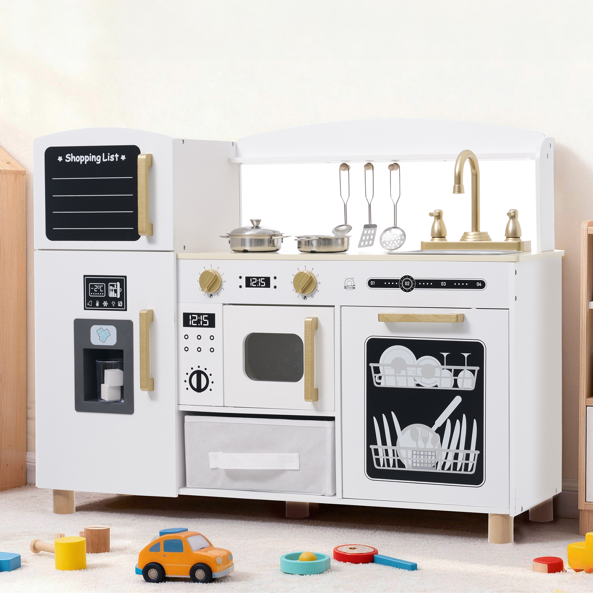 新作価格中！【おままごと+絵描き】おままごと キッチン 木製