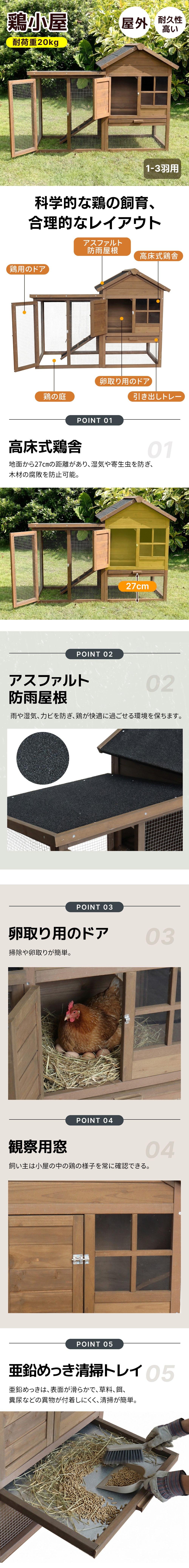 大型無垢材】4〜6 羽用 鶏ケージ 鶏小屋 鶏舎 うずら 鳩 ウサギ
