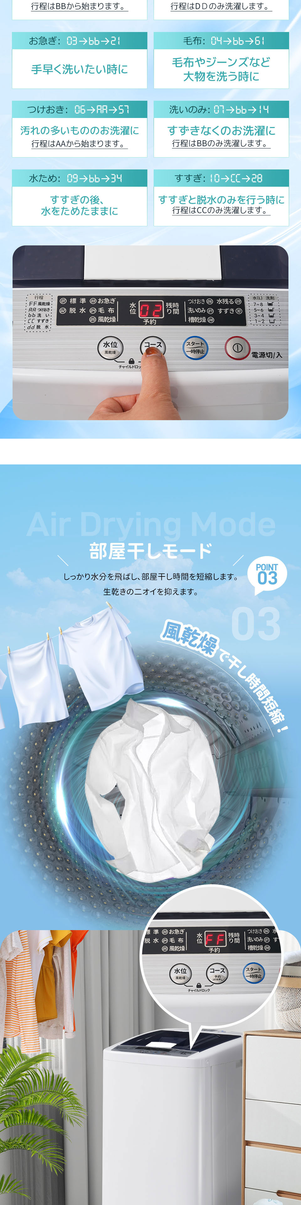 SENTERN 縦型洗濯機 小型 一人暮らし 5.2kg 全自動式 洗濯機 ミニ洗濯機 脱水 節電 節水 予約 部屋干し 毛布 引越し 家電 単身赴任  新生活