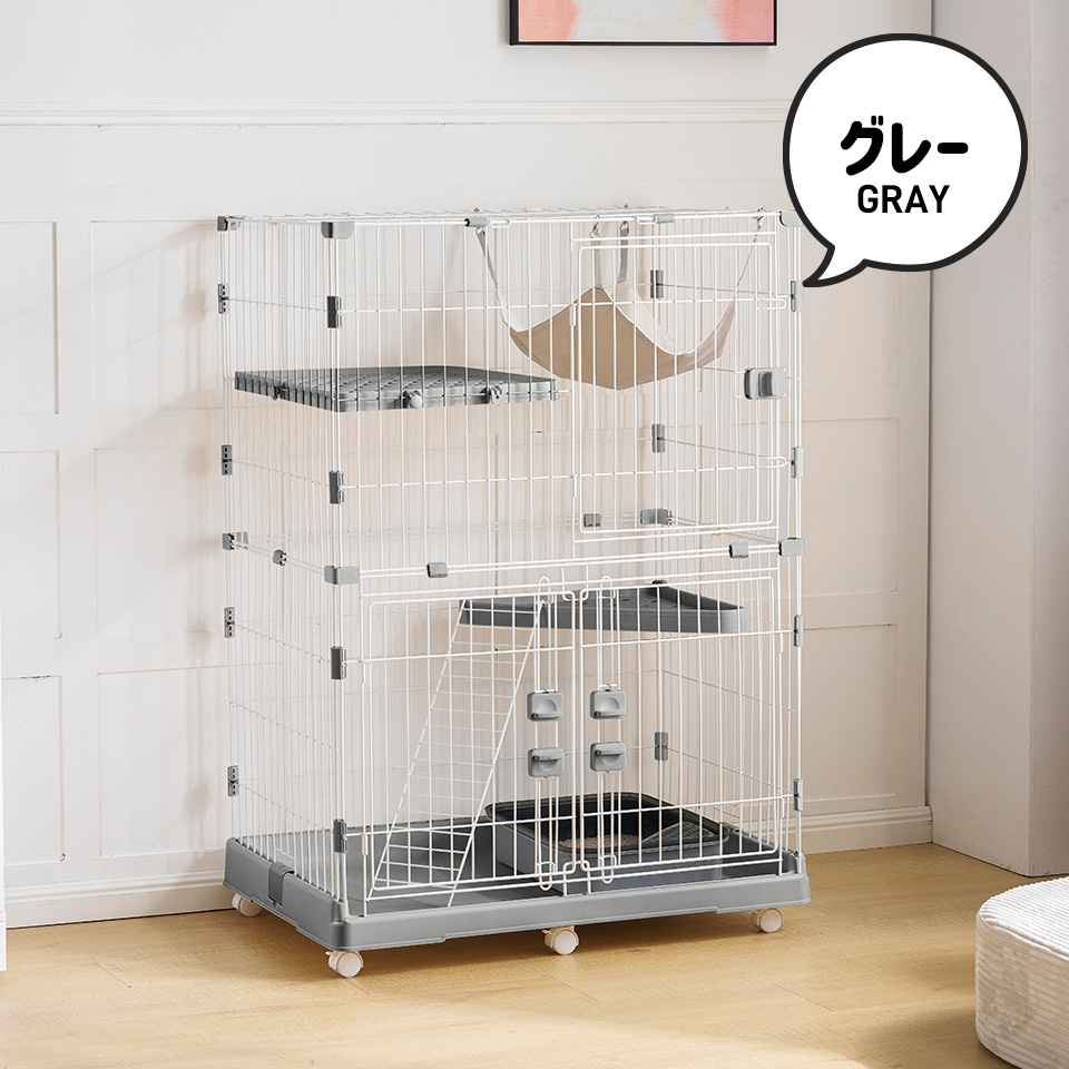 5%OFFクーポン配布！本日限定】猫 ケージ 2段 キャットケージ 猫ゲージ