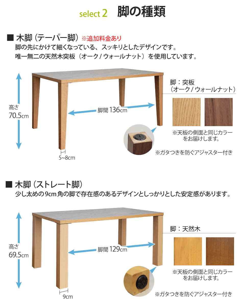 メラミン天板のダイニングテーブル 幅150cm テーブル単品 4人掛け