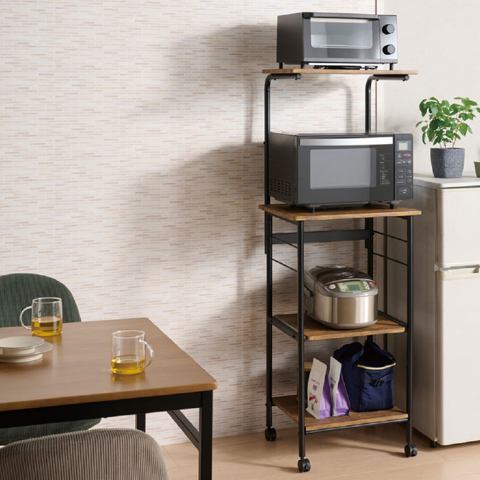 レンジワゴン キャスター付き レンジ台 家電収納 幅50cm VKW-50