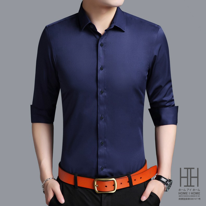 ホームアイホーム シャツ メンズ メンズシャツ 長袖シャツ メンズ 白