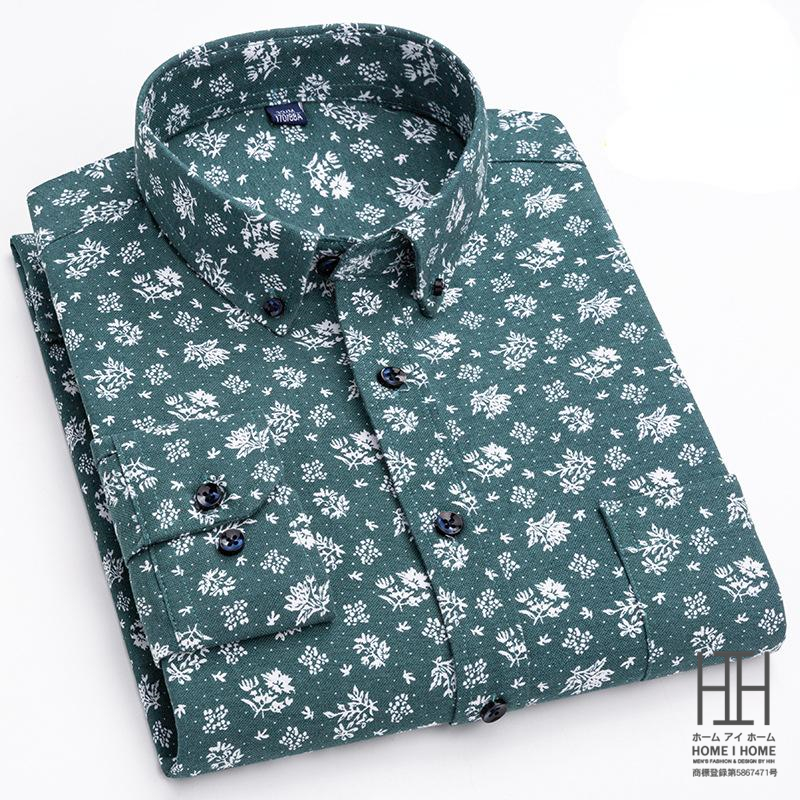 美品 河谷シャツ 長袖シャツ XL 花柄 派手柄 ボタンダウン コットン KAWATANI SHIRT カワタニシャツ 花柄 BD ボタンダウン 長袖 柄