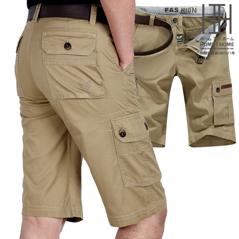 ハーフ・ショートパンツ Premium Semi-Wide Cargo Short Khaki ホームアイホーム カーゴショート ハーフパンツ メンズ ショート