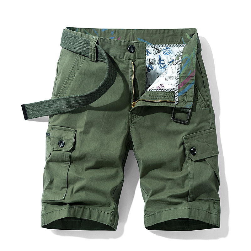 Men's Biker Work Cargo Denim Shorts Classic Slim Fit Stretch Short Denims Short Multi-Pocket with Zipper Jean Short-pant 