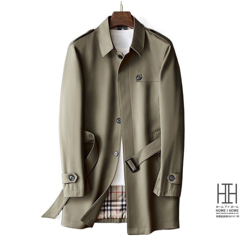 トレンチコートメンズ コート ベルト付き ビジネス フォーマル ミドル丈 80cm ミリタリー 塹壕 7xlあり 通勤 黒 紳士服 40代 50代 春秋 Fy2108 夢価格 通販 Yahoo ショッピング