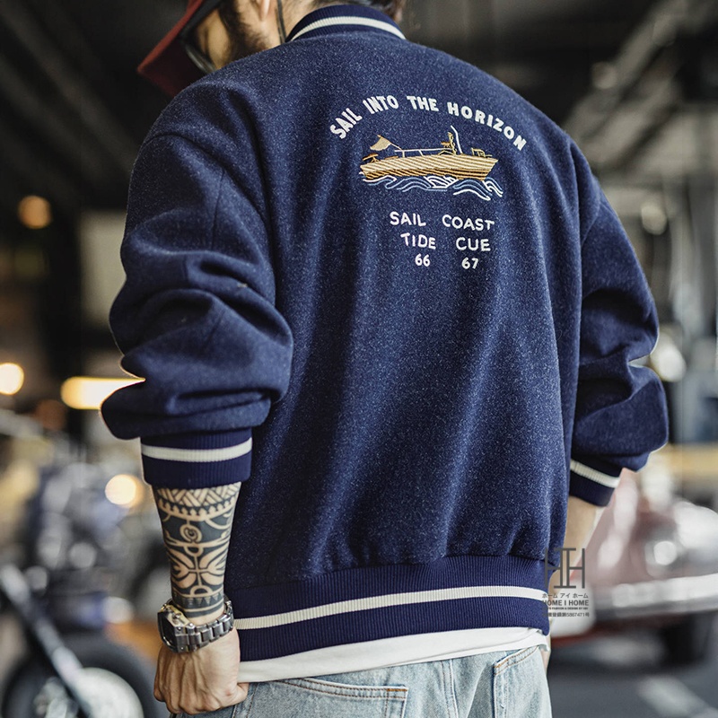 ホームアイホーム スタジャン メンズ ジャケット ブルゾン おしゃれ