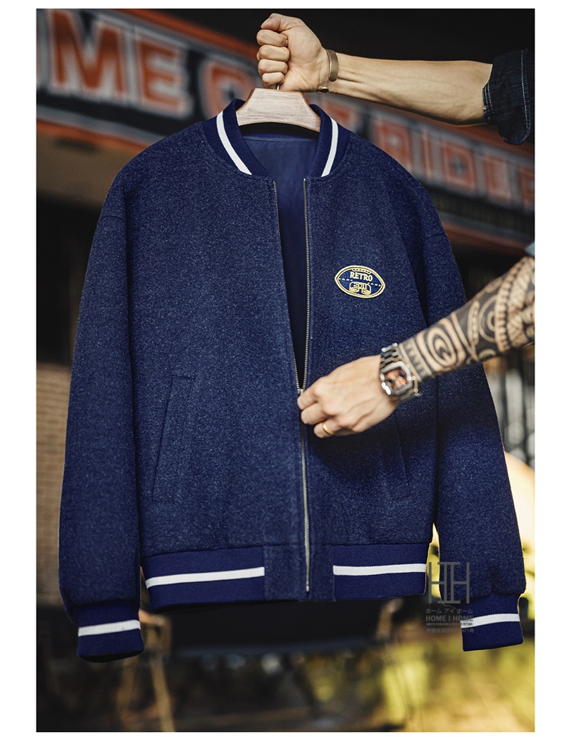 スタジャン メンズ ジャケット ブルゾン おしゃれ ワッペン付き 航海