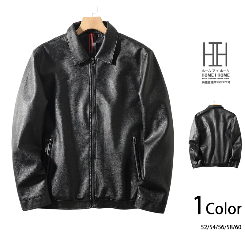 ホームアイホーム メンズ 革ジャン レザージャケット ジップアップ